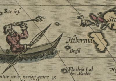 Hy-Brasil: Jodocus Hondius (1563-1612) America (detail) Amsterdam, [between 1609 to 1633] Norman B. Leventhal Map Center at the Boston Public Library